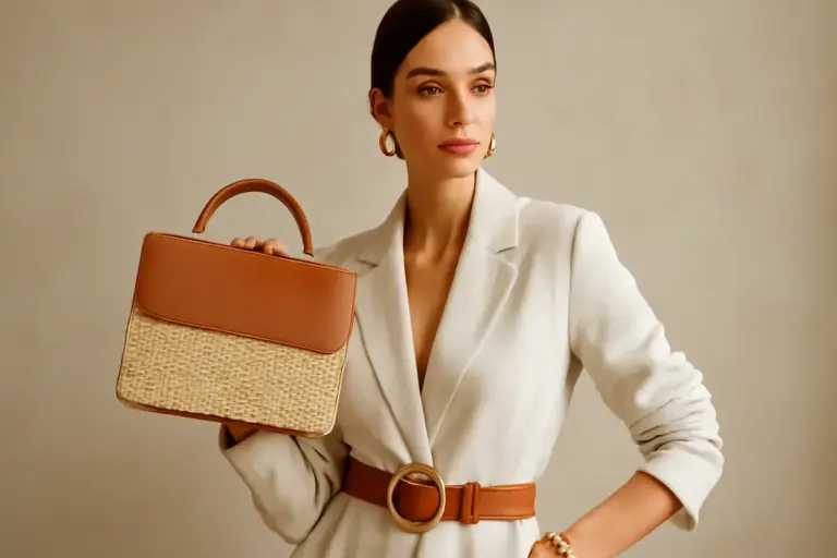 Mixare pelle e tessuti naturali negli accessori è una tendenza? Come ottenere un risultato elegante senza errori