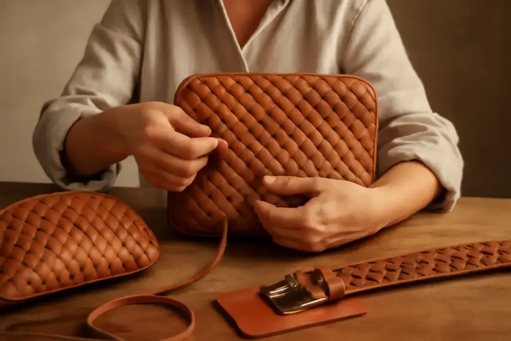 Trame e intrecci a mano: il valore aggiunto che pochi conoscono negli accessori in pelle di tendenza