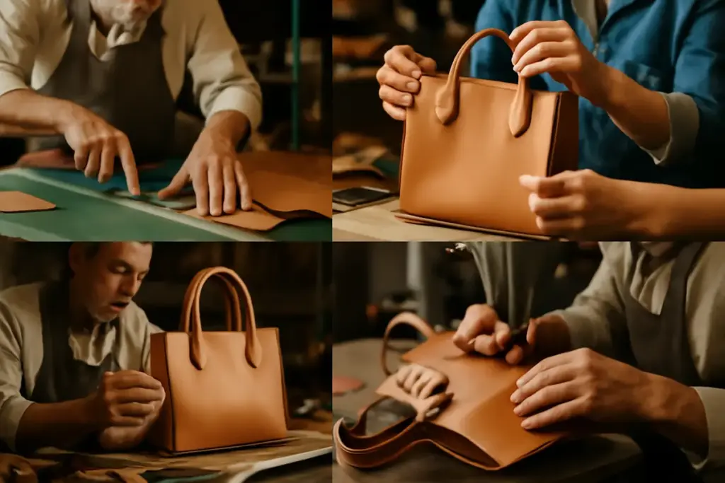 Come si realizza una borsa in pelle fatta a mano? Tutte le fasi dagli esperti artigiani